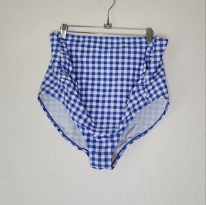 Beach Bump Gingham Bikini Bottom L